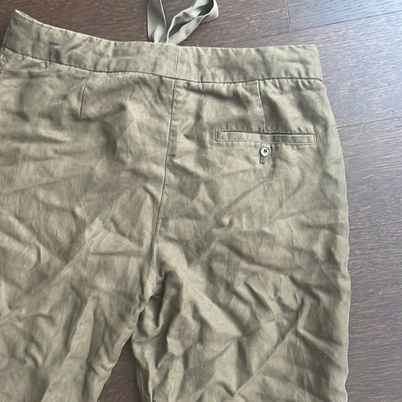Wilfred olive green linen crop - Picture 4 of 4